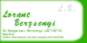 lorant berzsenyi business card